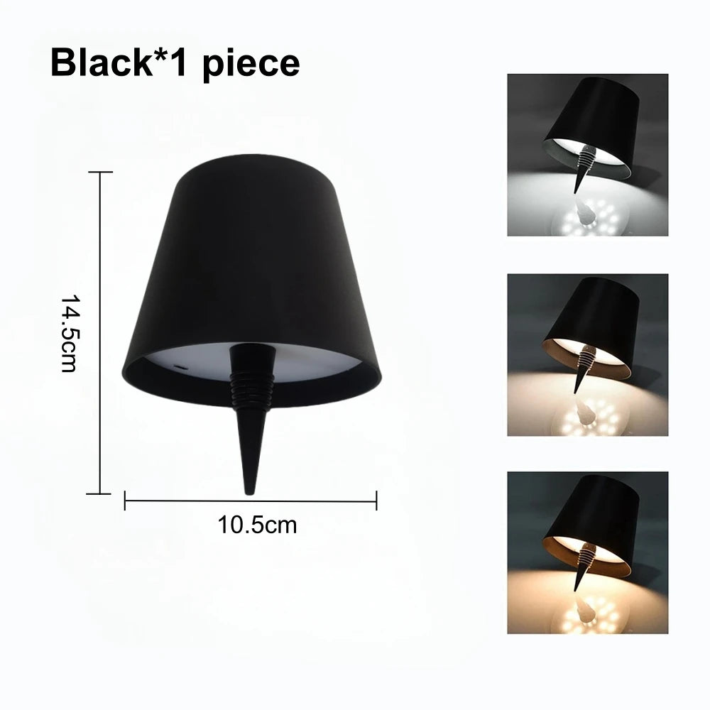 LED Wine Bottle Table Lamp – Wireless Rechargeable Light