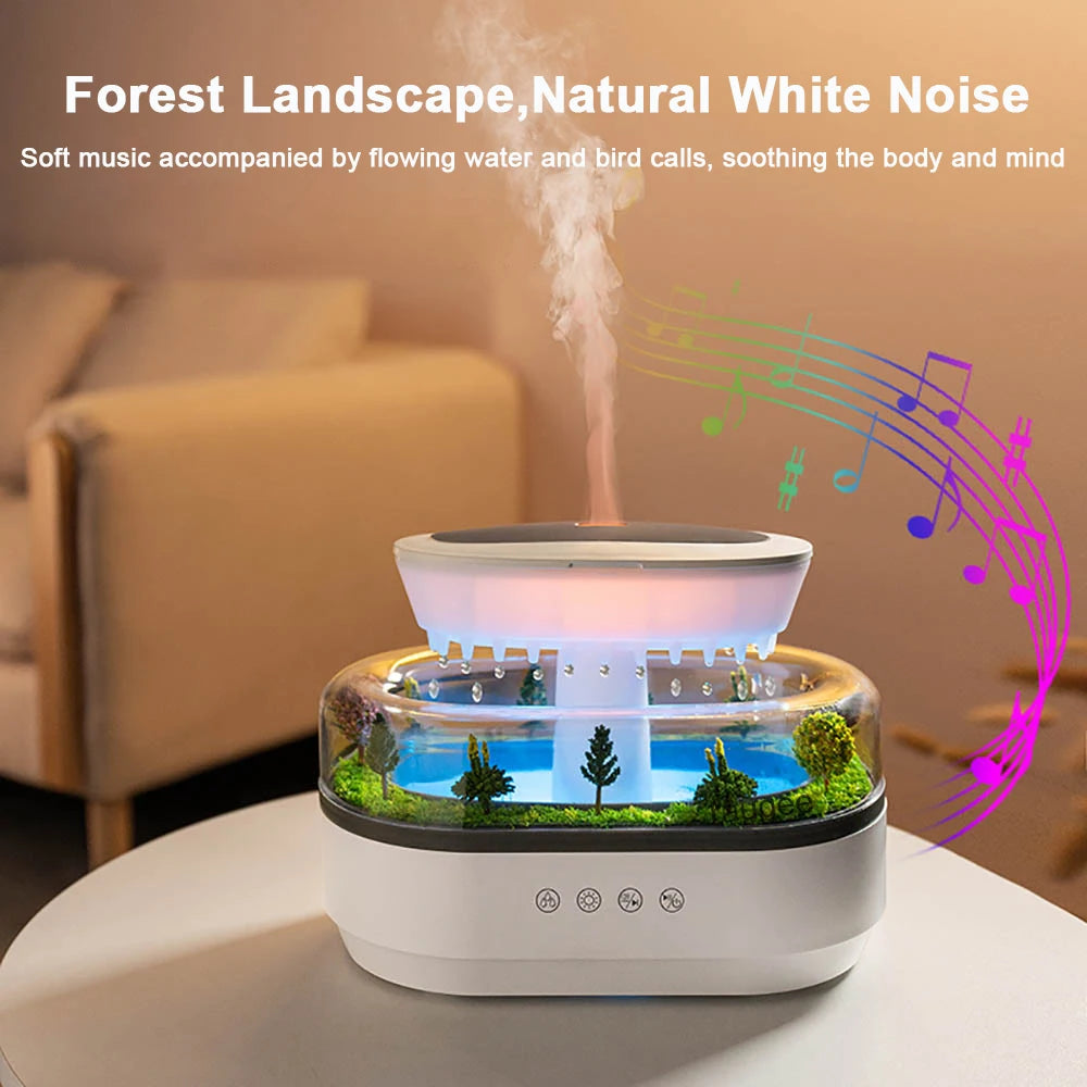 LED Aroma Humidifier – Raindrop Model Essential Oil Diffuser