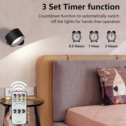 Touch & Remote Wireless LED Rechargeable Wall Lamp
