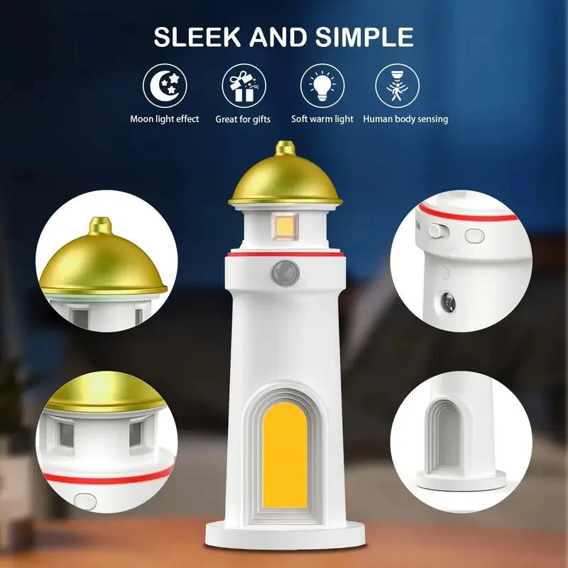 Moon Lamp Night Light – Lighthouse Ambient Motion Sensor