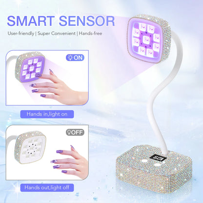 LED UV Nail Lamp – Wireless Rechargeable Touch Sensor Light