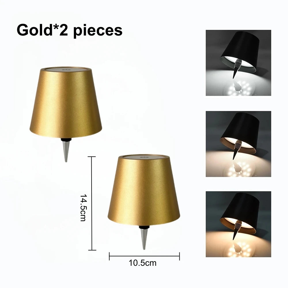 LED Wine Bottle Table Lamp – Wireless Rechargeable Light