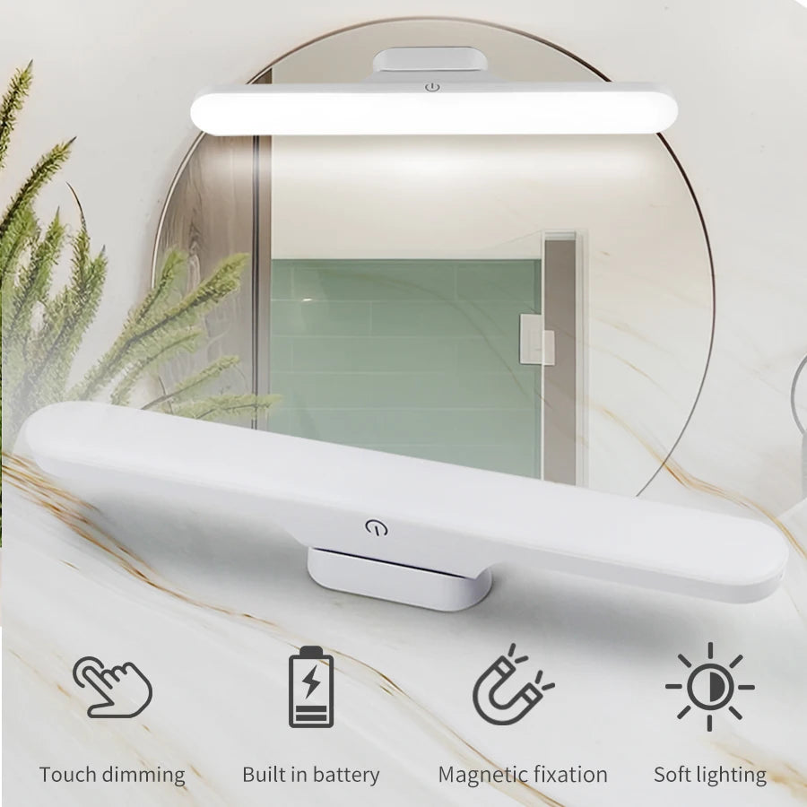 LED Makeup Mirror Lamp – Magnetic USB Rechargeable Light
