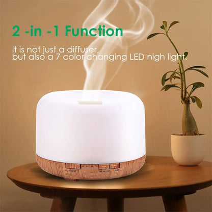 Ultrasonic Aroma Diffuser – Essential Oil LED Mist Humidifier