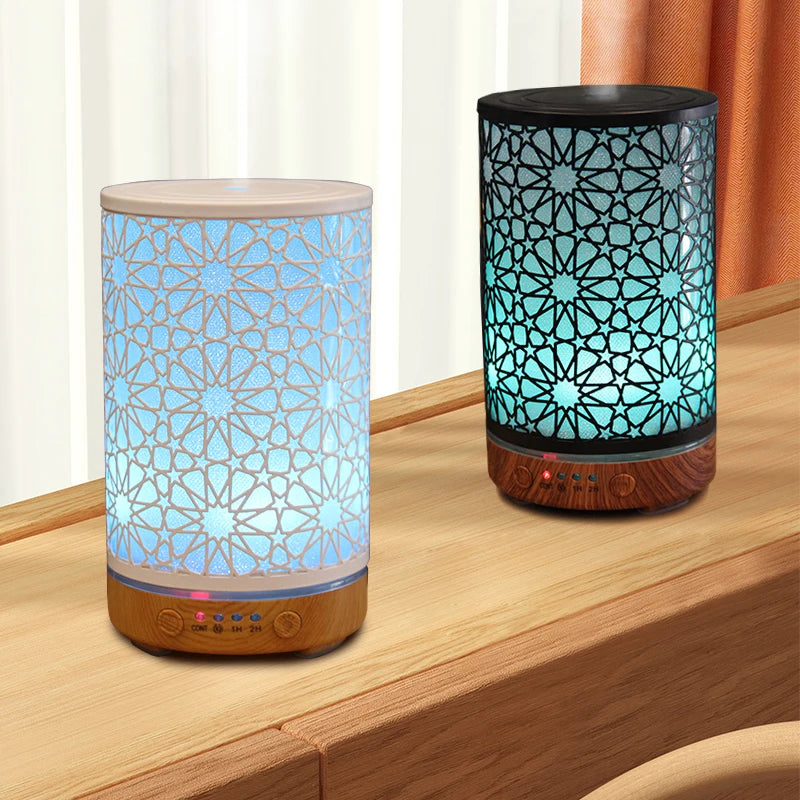 100ML Ultrasonic Aroma Diffuser – LED Night Light, Timer