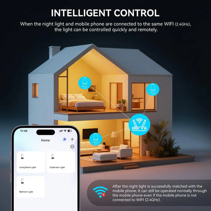 WiFi Smart Table Lamp – Tuya App, Bedside Night Light