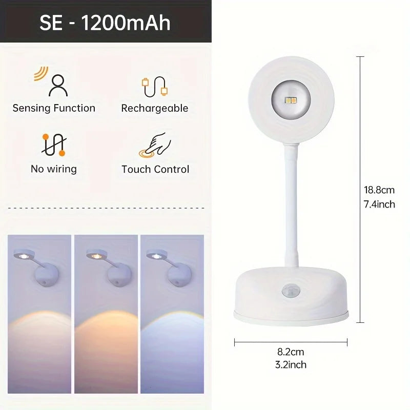 Rechargeable Wireless Wall Lamp – Human Sensor LED Light