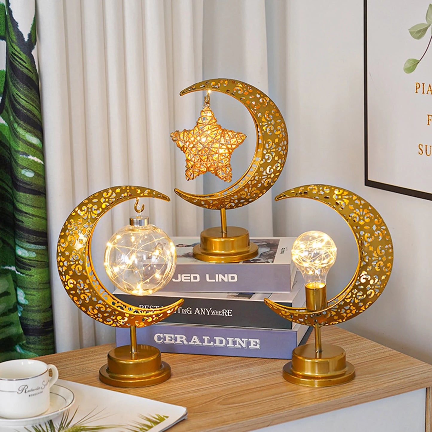 LED Ramadan Moon Desk Lamp – Home Eid Decoration Light