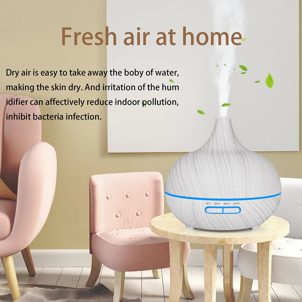 Ultrasonic Aroma Diffuser – Essential Oil LED Mist Humidifier