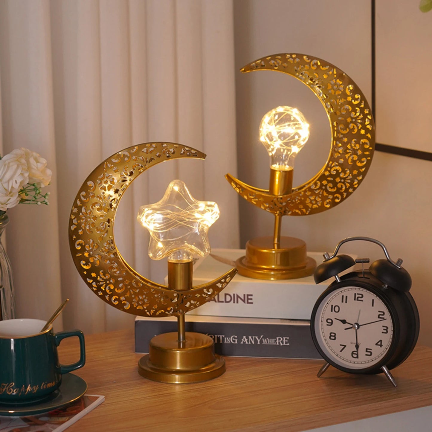 LED Ramadan Moon Desk Lamp – Home Eid Decoration Light