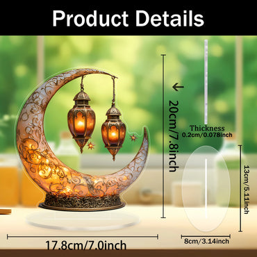 1 Piece Moon Lamp Home Decoration Ornament for Desktop Ideal Family Gift - Stylish Home Decor Holiday Decoration