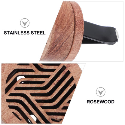 Wood Car Aroma Diffuser – Vent Clip Essential Oil Freshener
