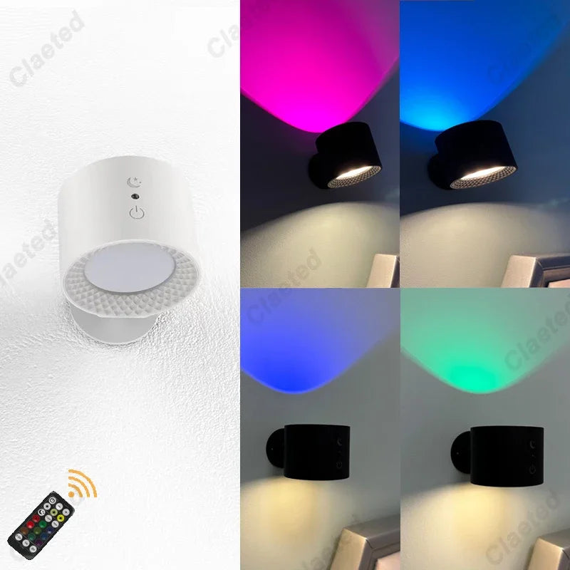 Touch & Remote Wireless LED Rechargeable Wall Lamp