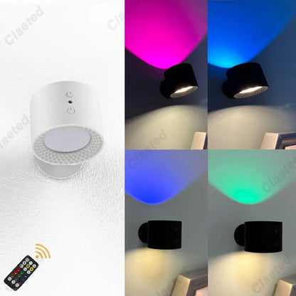 Touch & Remote Wireless LED Rechargeable Wall Lamp