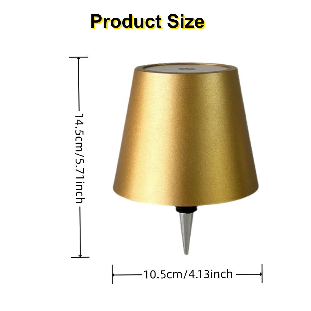 LED Wine Bottle Table Lamp – Wireless Rechargeable Light