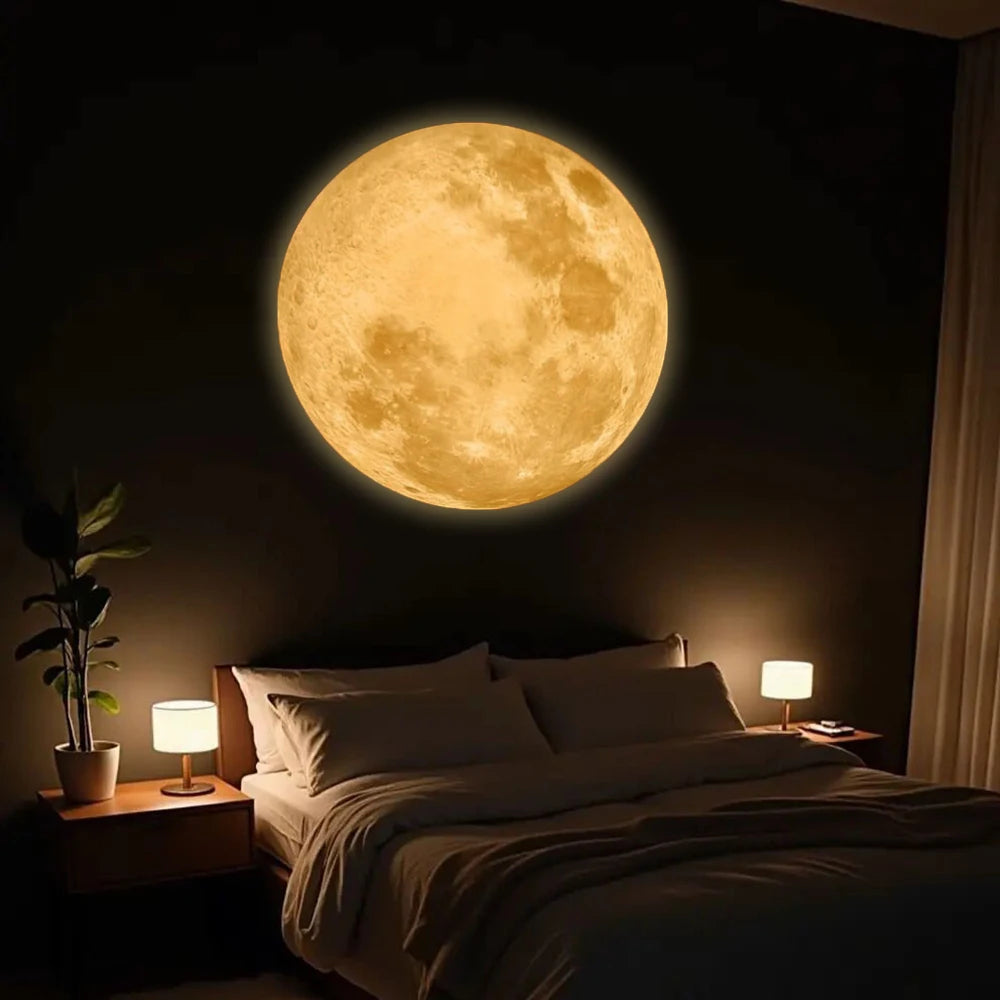 Moon Projection Lamp – 3-Color LED Romantic Night Light