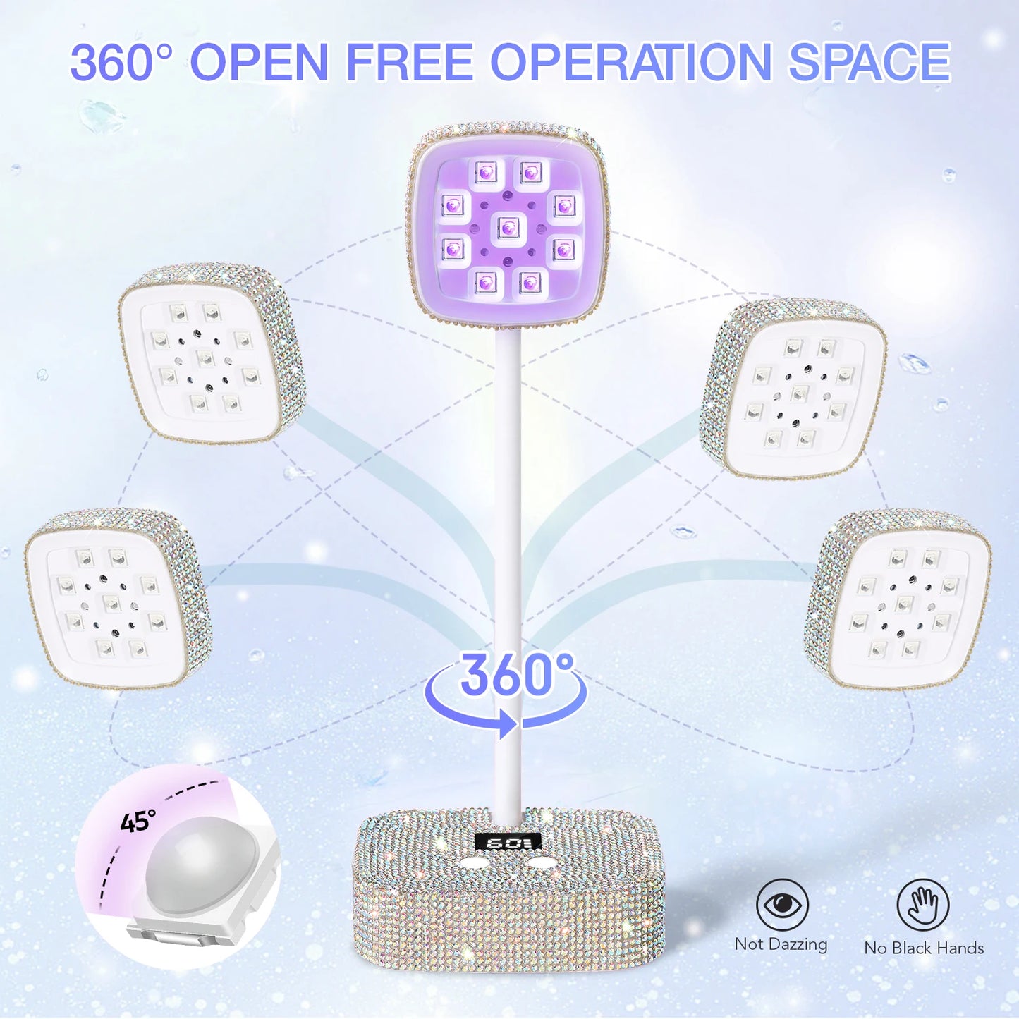 LED UV Nail Lamp – Wireless Rechargeable Touch Sensor Light