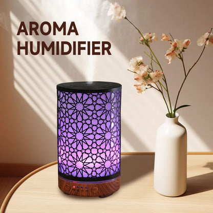 100ML Ultrasonic Aroma Diffuser – LED Night Light, Timer