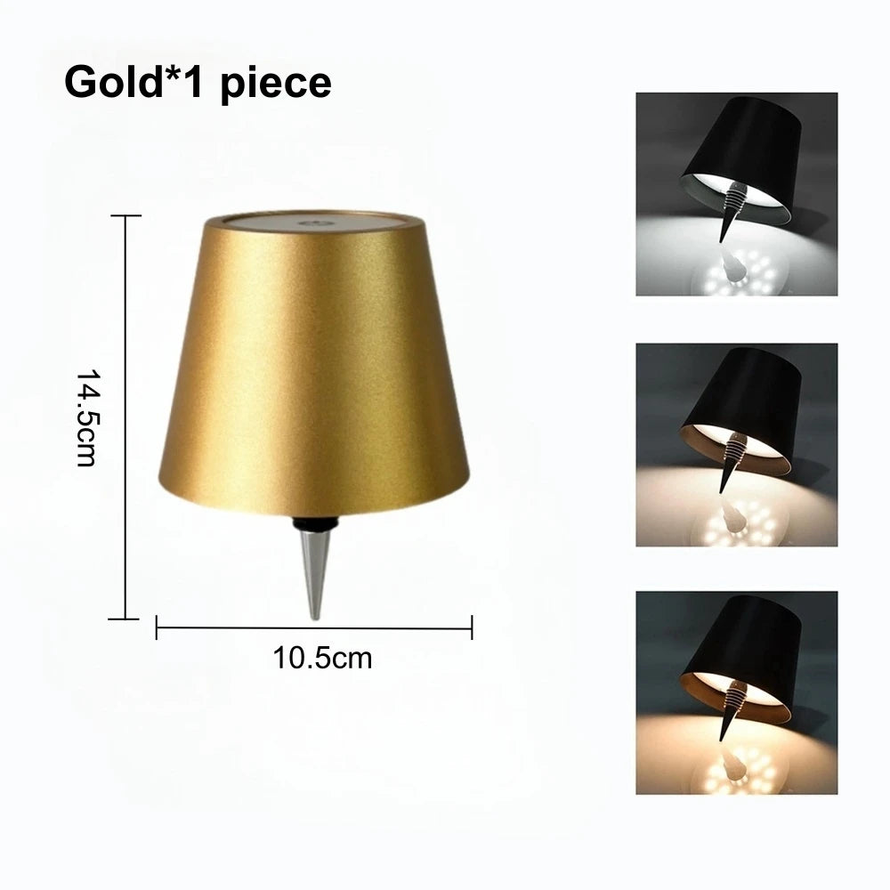 LED Wine Bottle Table Lamp – Wireless Rechargeable Light